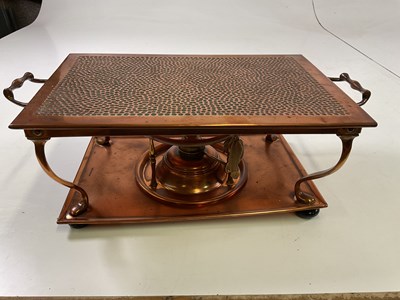 Lot 147 - A copper Arts and Crafts warming tray, length...