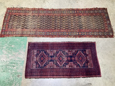 Lot 568 - A runner and a rug, 160 x 80cm, and 274 x 86cm,...