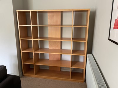 Lot 663 - HABITAT; a modular shelving unit. 164cm high,...