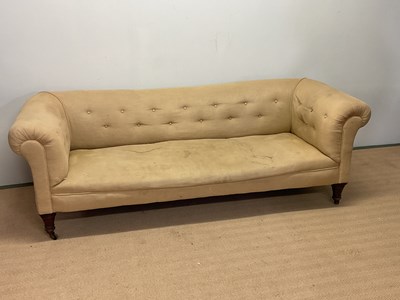 Lot 669 - A Chesterfield sofa, width 208cm, depth 85cm,...