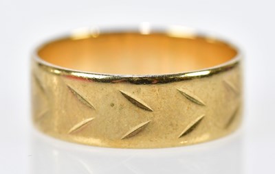 Lot 288 - A 9ct yellow gold wedding band, size P, approx...