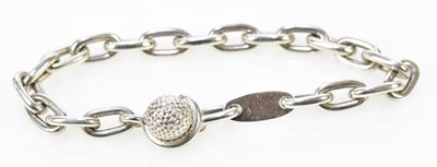 Lot 537 - GEORG JENSEN; a silver chain link bracelet...