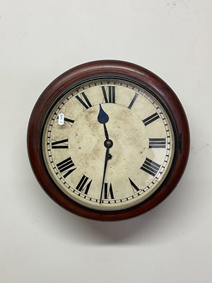 Lot 510 - A mahogany wall clock, width 38cm