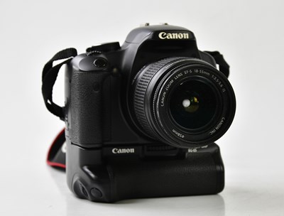 Lot 1411 - CANON; a Canon 450D DSLR camera, with a Canon...