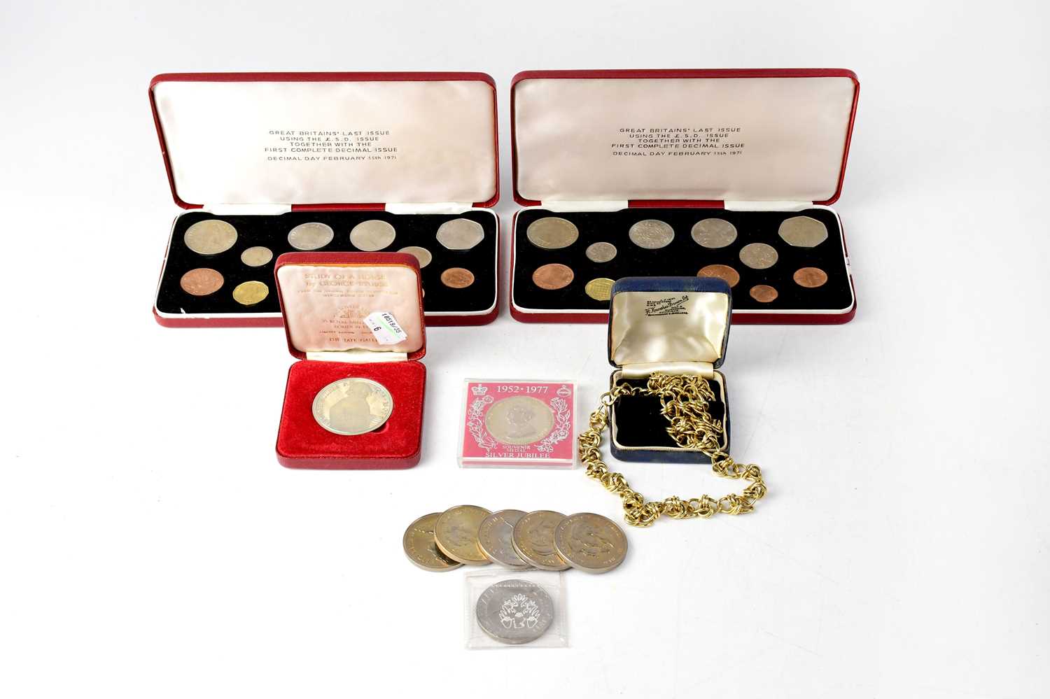 Lot 824 - Two cased sets of mint Elizabeth II 'Great Britain's Last Issue'