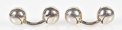 Lot 832 - HERMES; a pair of 925 sterling silver...