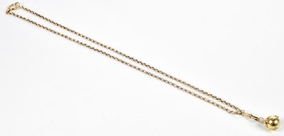 Lot 398 - A 9ct rose gold belcher chain, length 60cm,...