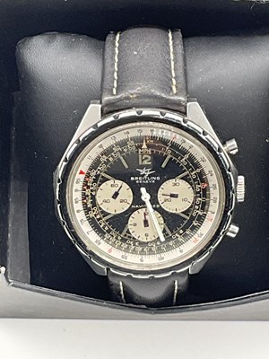 Lot 477 - BREITLING; a gentleman's stainless steel...