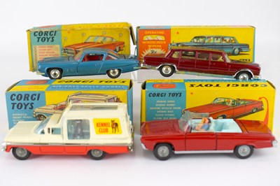 Lot 344 - CORGI; four boxed diecast vehicles, comprising...