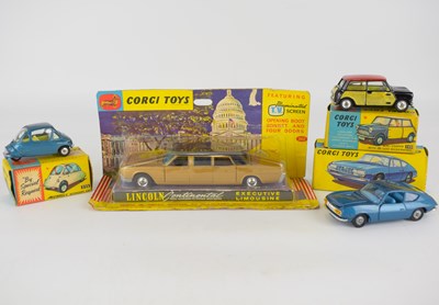 Lot 345 - CORGI; four boxed vehicles comprising '262...