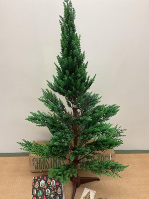 Lot 28 - A vintage Christmas tree, height 142cm, with...