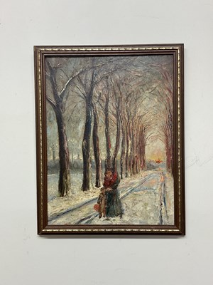 Lot 344 - UNATTRIBUTED; oil on canvas, impressionist...