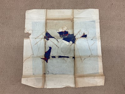 Lot 10 - An embroidered silk panel, 'Present from...