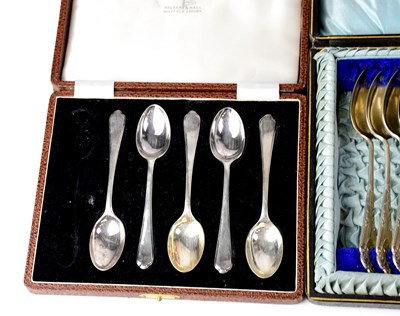 Lot 646 - Three cased sets of flatware