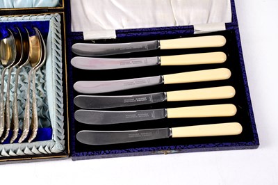 Lot 646 - Three cased sets of flatware