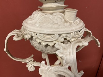 Lot 5178 - A Victorian Coalbrookdale style white painted...