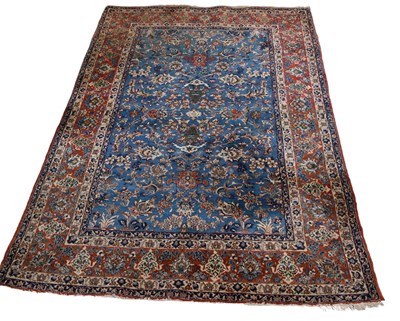 Lot 366 - A Persian wool rug, worked with an allover...