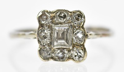 Lot 139 - An 18ct white gold diamond Art Deco inspired...