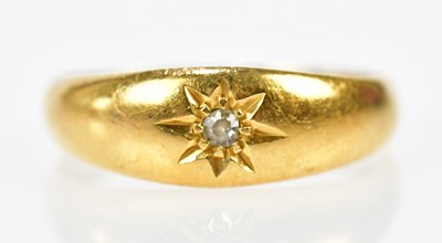 Lot 259 - An 18ct yellow gold ring with star cut tiny...