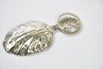 Lot 2656 - B MULLER; a hallmarked silver caddy spoon, the...