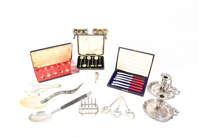 Lot 852 - A small collection of silver plate, including...