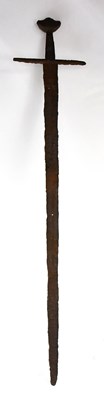 Lot 685 - A relic broadsword, length of blade 107.5cm.