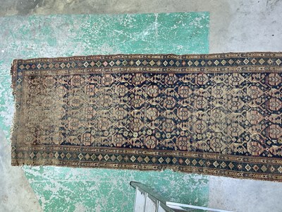 Lot 572 - A Kurdish runner, 342 x 90cm.