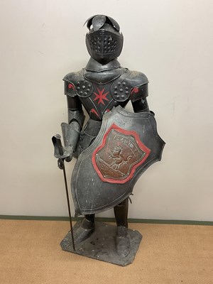 Lot 144 - A reproduction small scale suit of armour,...