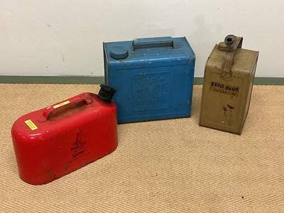 Lot 63 - Three vintage advertising fuel cans