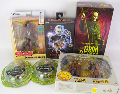 Lot 230 - Six boxed action figures, comprising Marvel...