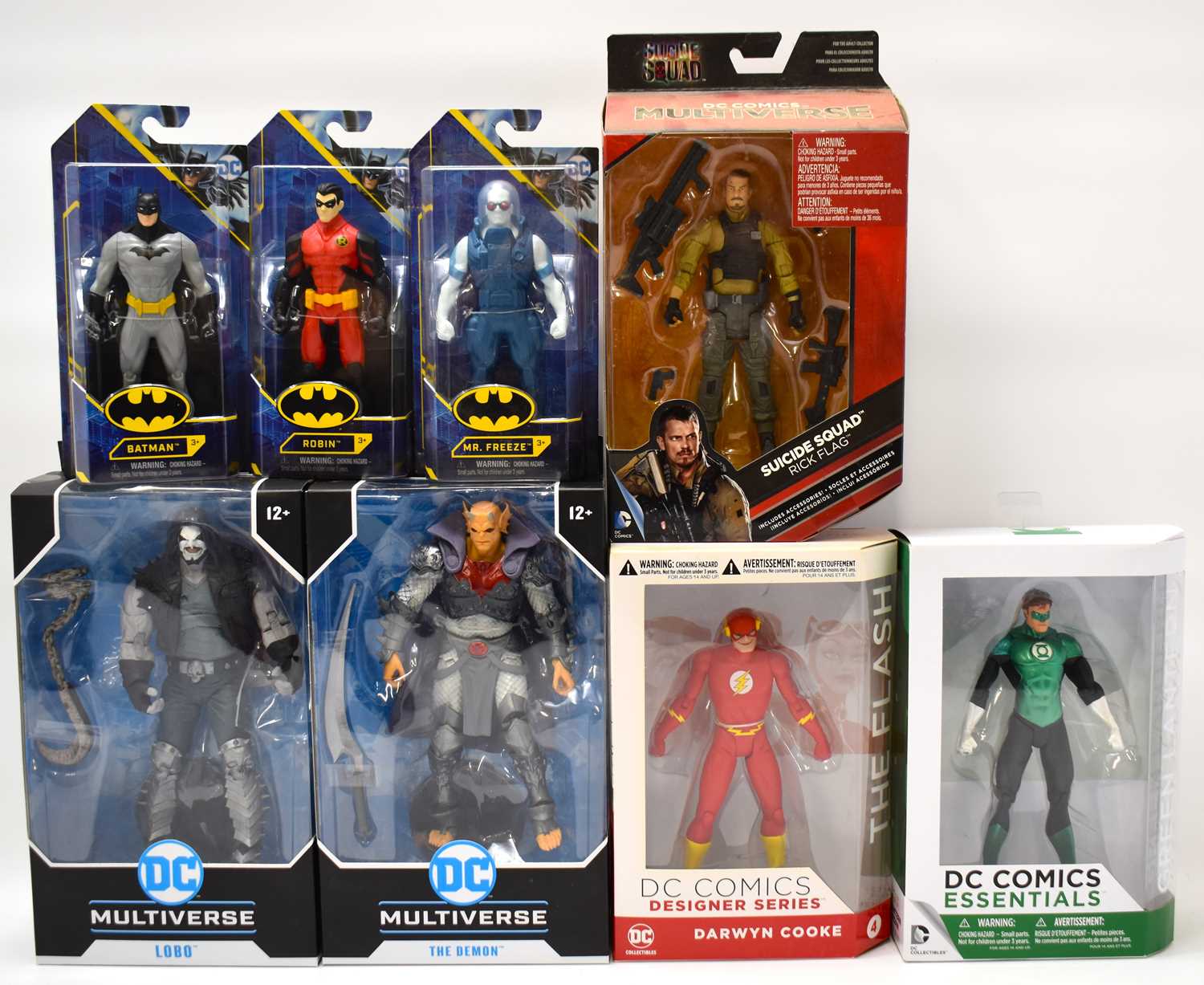 Boxed Actionfigures Lot 228 - DC COMICS; eight boxed action figures