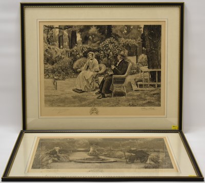 Lot 695 - AFTER DENDY SADLER; two black and white...