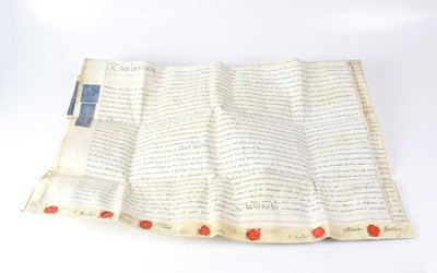 Lot 813 - Four indentures, dated 1752, 1760, 1763 and...