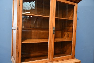 Lot 33 - A Victorian pine two door low cupoboard with...