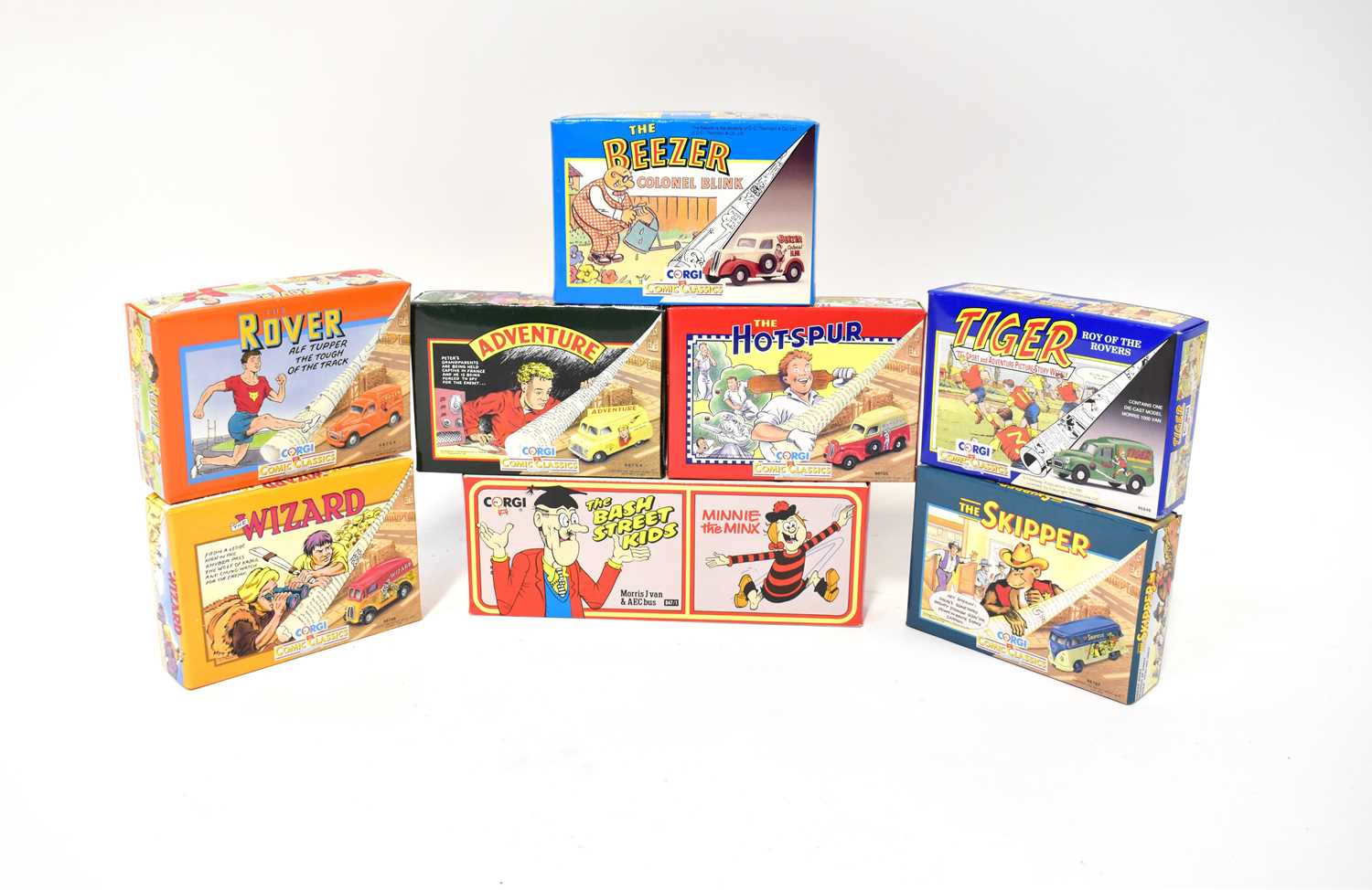 Lot 333 - CORGI; eight Comic Classics boxed vehicle