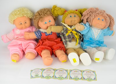 Lot 463 - CABBAGE PATCH KID; four 1984 dolls with...