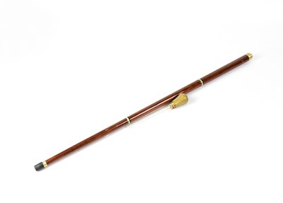 Lot 137 - A walking stick with brass duck head handle,...