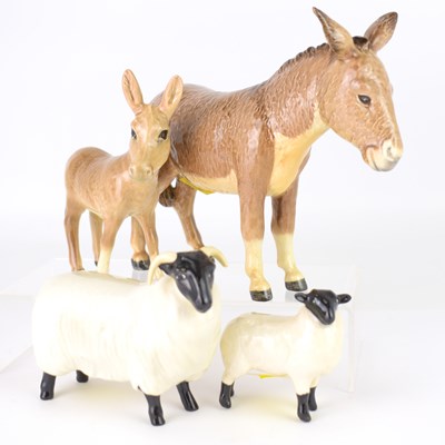 Lot 563 - BESWICK; four gloss animal figures, comprising...