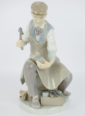 Lot 593 - LLADRÓ; a high glaze porcelain figure of a...