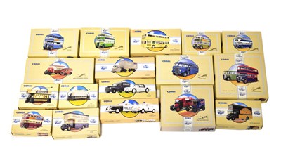 Lot 316 - CORGI CLASSICS; seventeen boxed vehicle sets,...