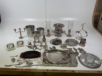 Lot 471 - A quantity of silver plate comprising ice...