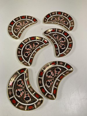 Lot 213 - Royal Crown Derby crescent shaped dishes