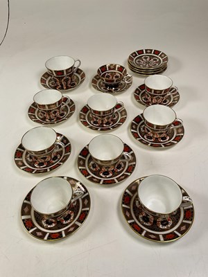 Lot 215 - Royal Crown Derby eight teacups and saucers,...