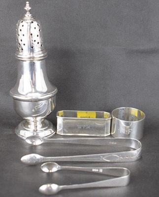 Lot 894 - A George VI hallmarked silver sugar sifter,...