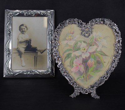 Lot 865 - Two hallmarked silver photograph frames, one...