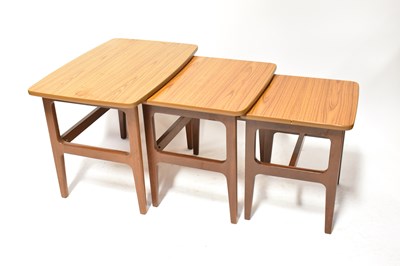 Lot 9 - SCHREIBER; a 1970s nest of three tables, the...