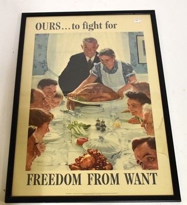 Lot 6057 - NORMAN ROCKWELL; four WWII American propaganda...