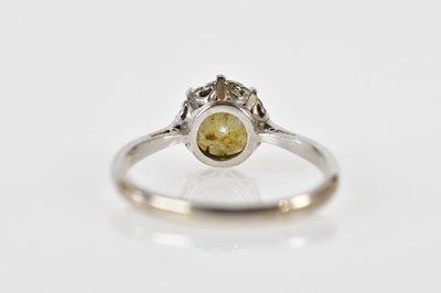 Lot 29 - A white metal diamond solitaire ring, the...