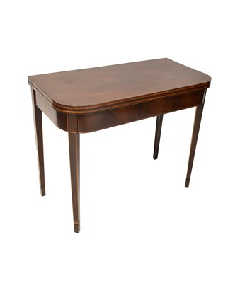 Lot 45 - A 19th century mahogany tea table, the...