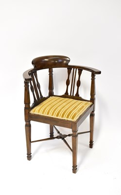 Lot 30 - A mahogany corner chair.